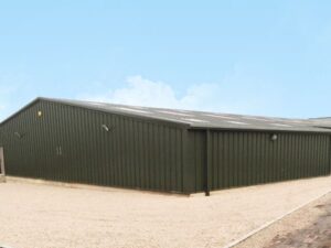 large green steel building